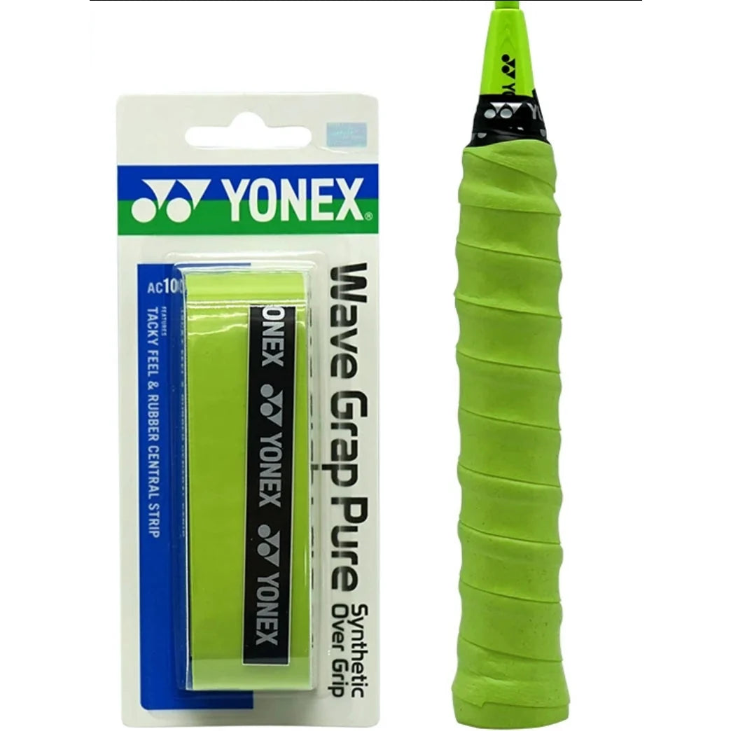 YONEX AC108WEX Wave Grap Pure Synthetic Over Grip - BLACK