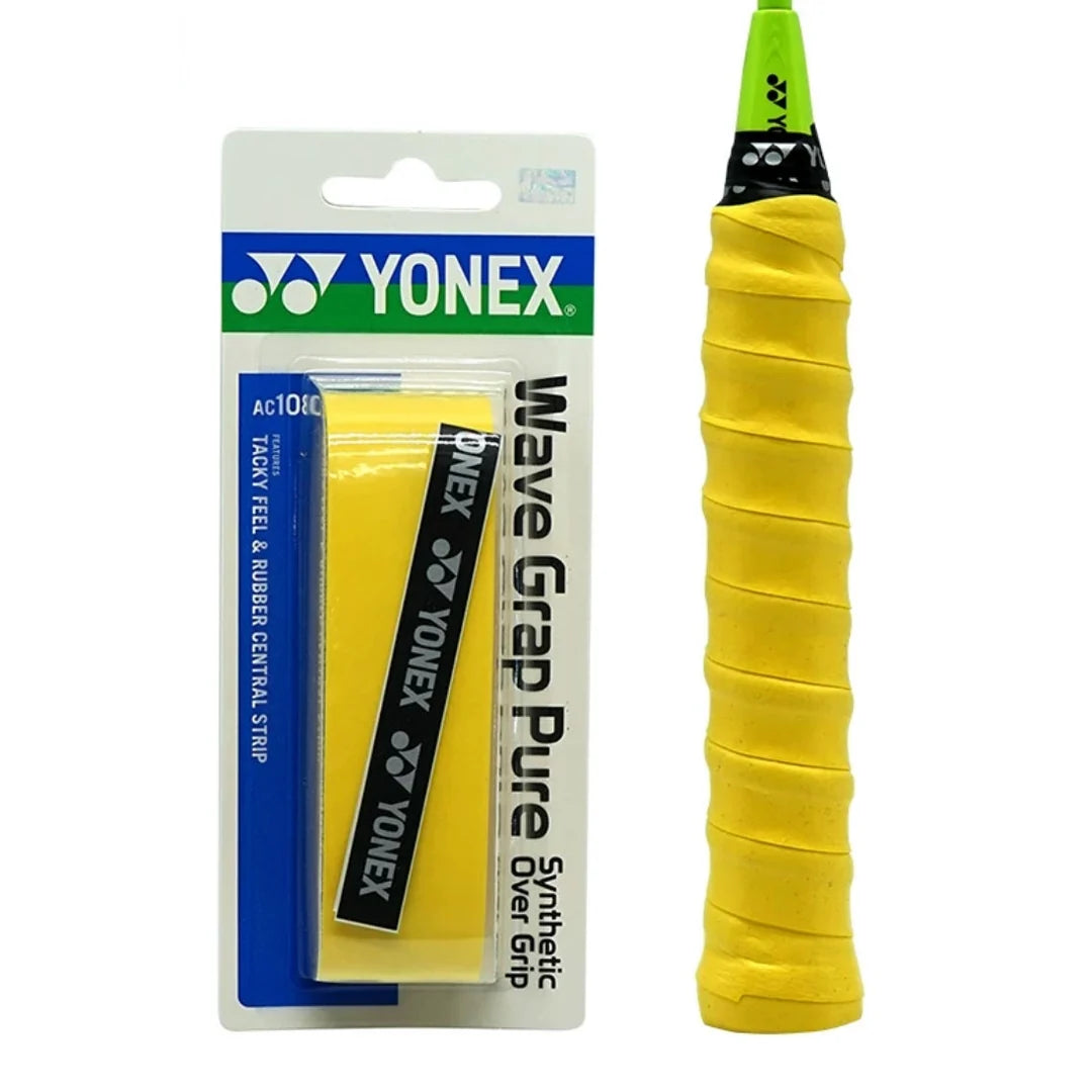 YONEX AC108WEX Wave Grap Pure Synthetic Over Grip - BLACK