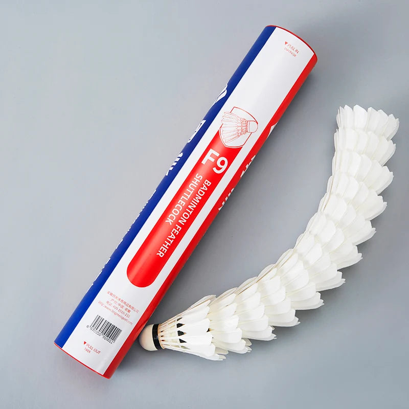 LINGMEI LING MEI 12 PCS F9 Badminton Goose Feather Badminton Shuttlecock