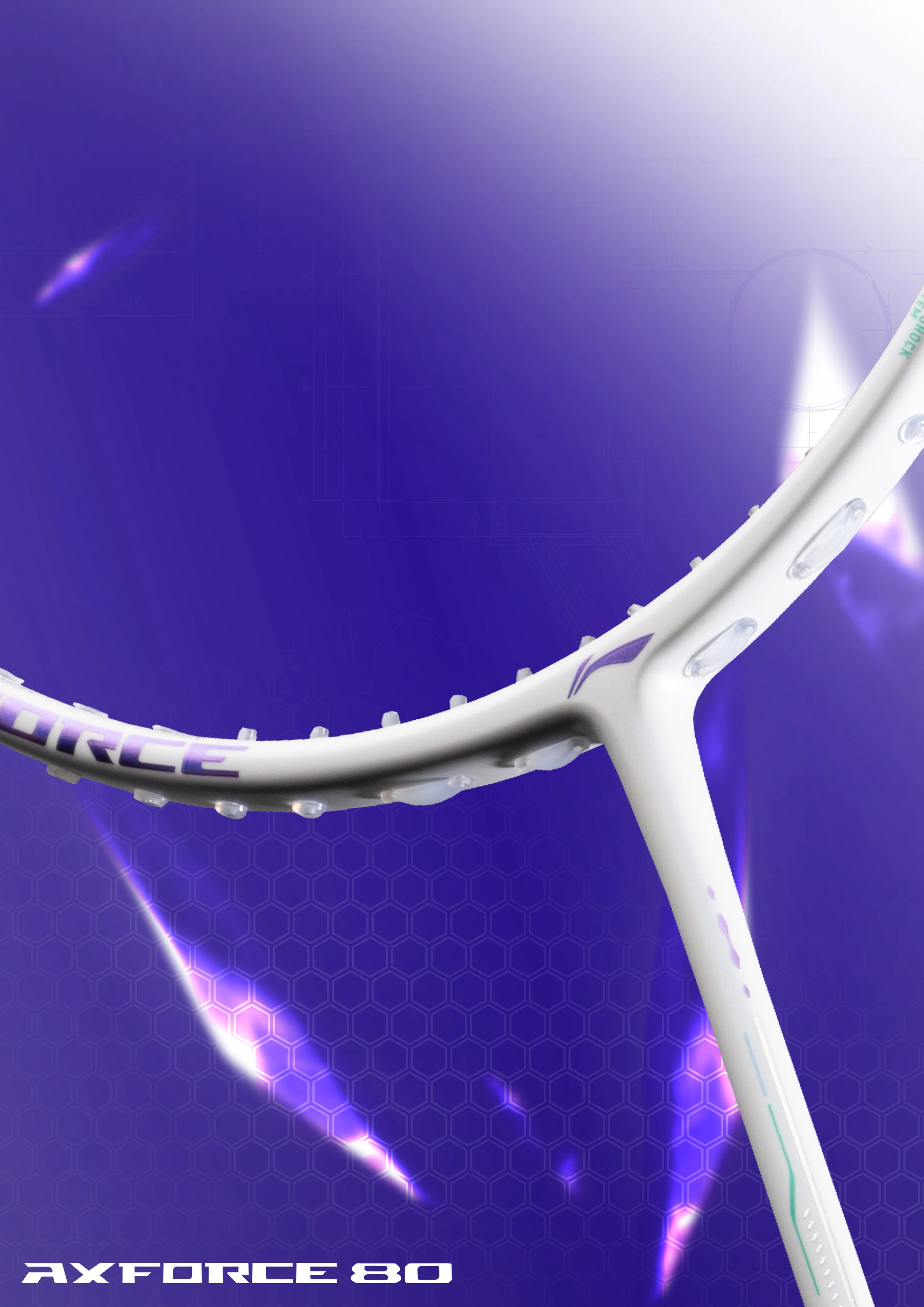 LI-NING AXFORCE 80 5U G6 Badminton Racket Lightweight Cannon