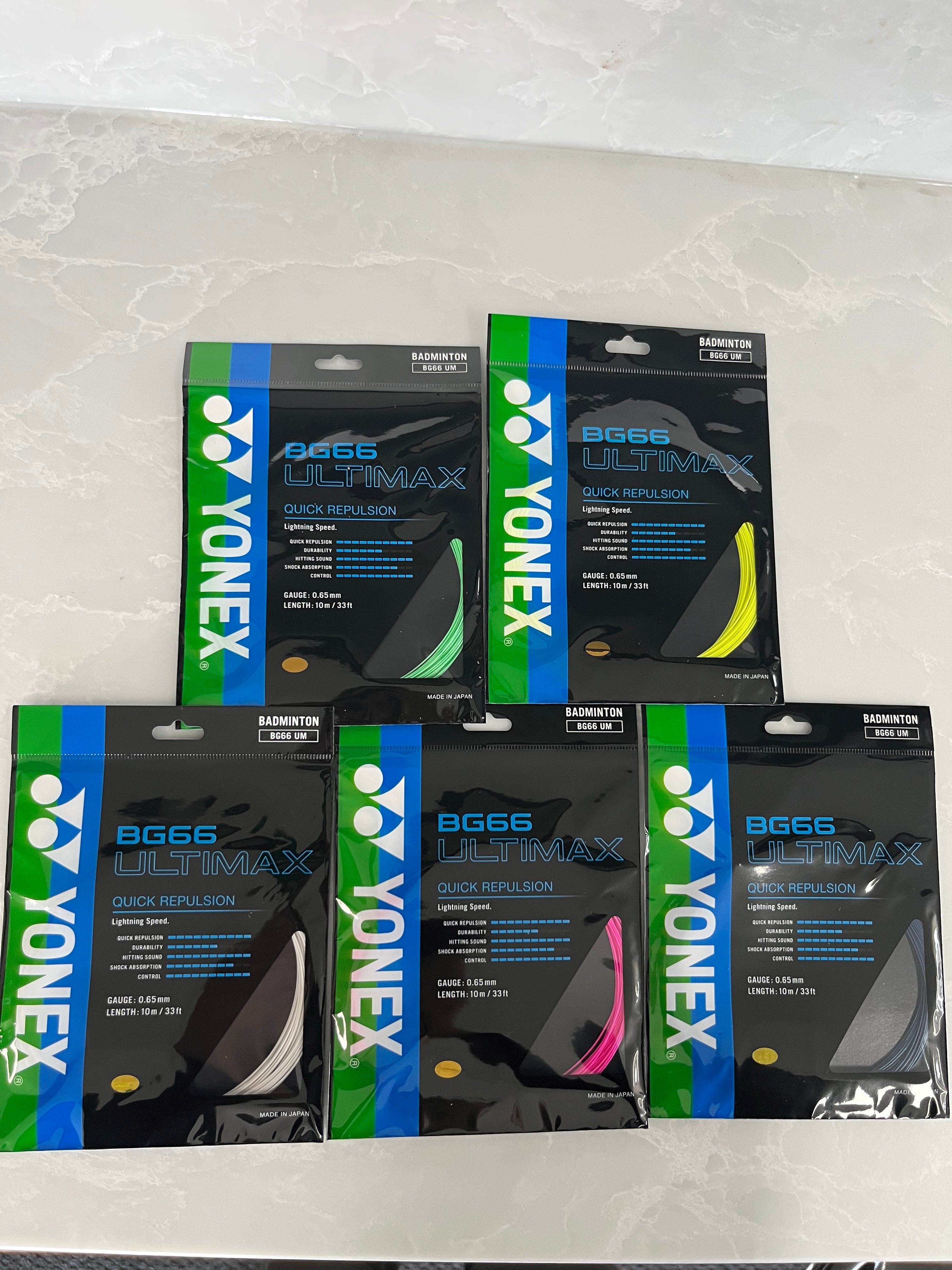 YONEX BG66 ULTIMAX Badminton String 66U