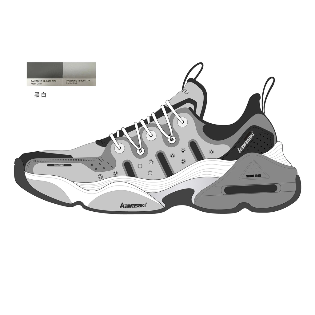 Kawasaki Badminton Shoes K1B20 - C32018 Grey