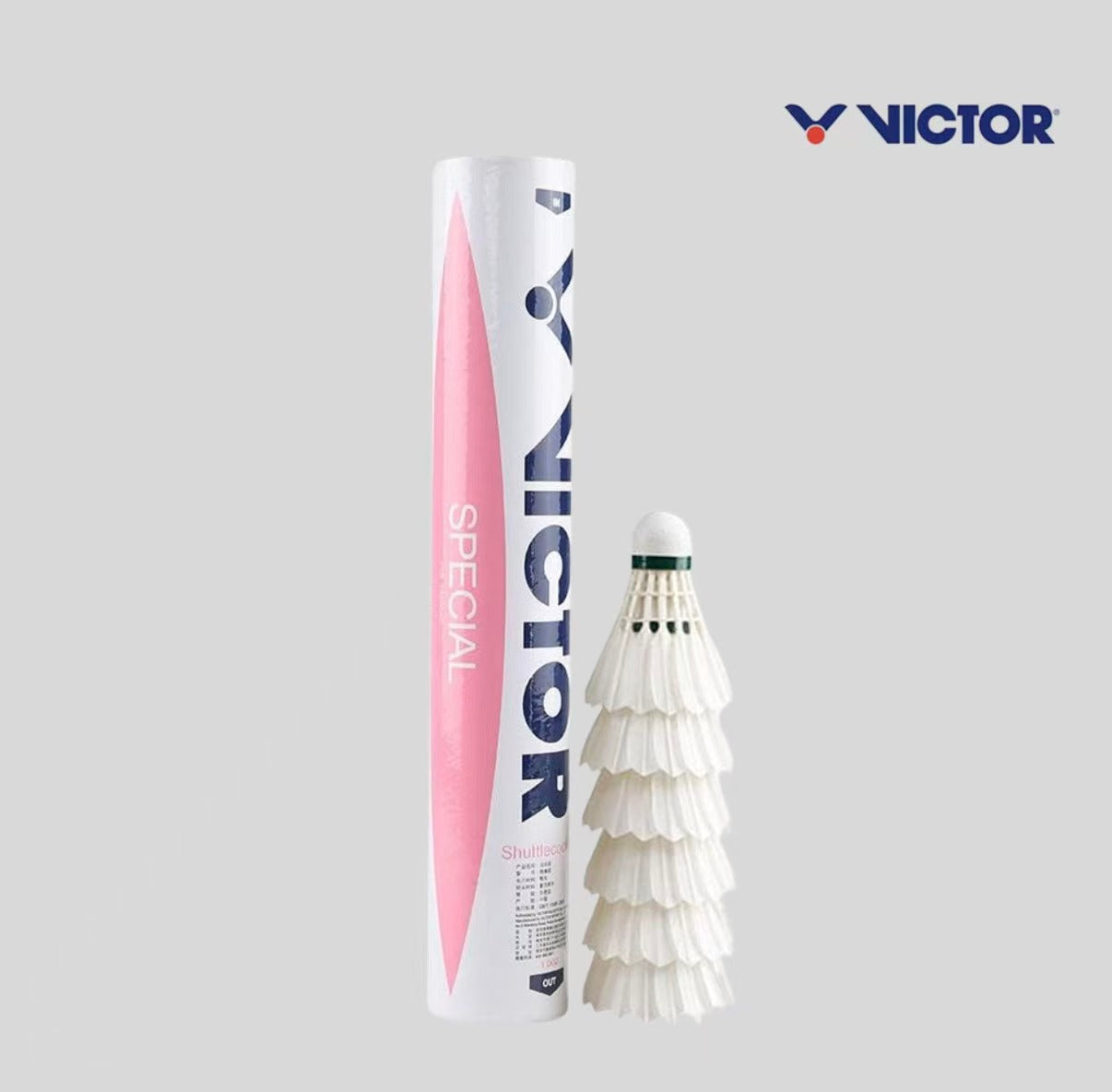 VICTOR Special Pink Badminton Shuttlecocks-12PCS