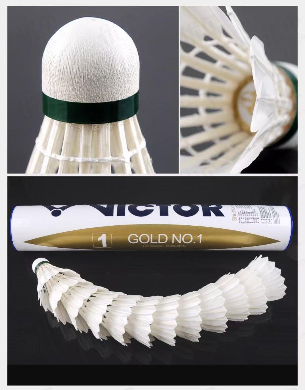 VICTOR Special Pink Feather Badminton Shuttlecocks – 12PCS