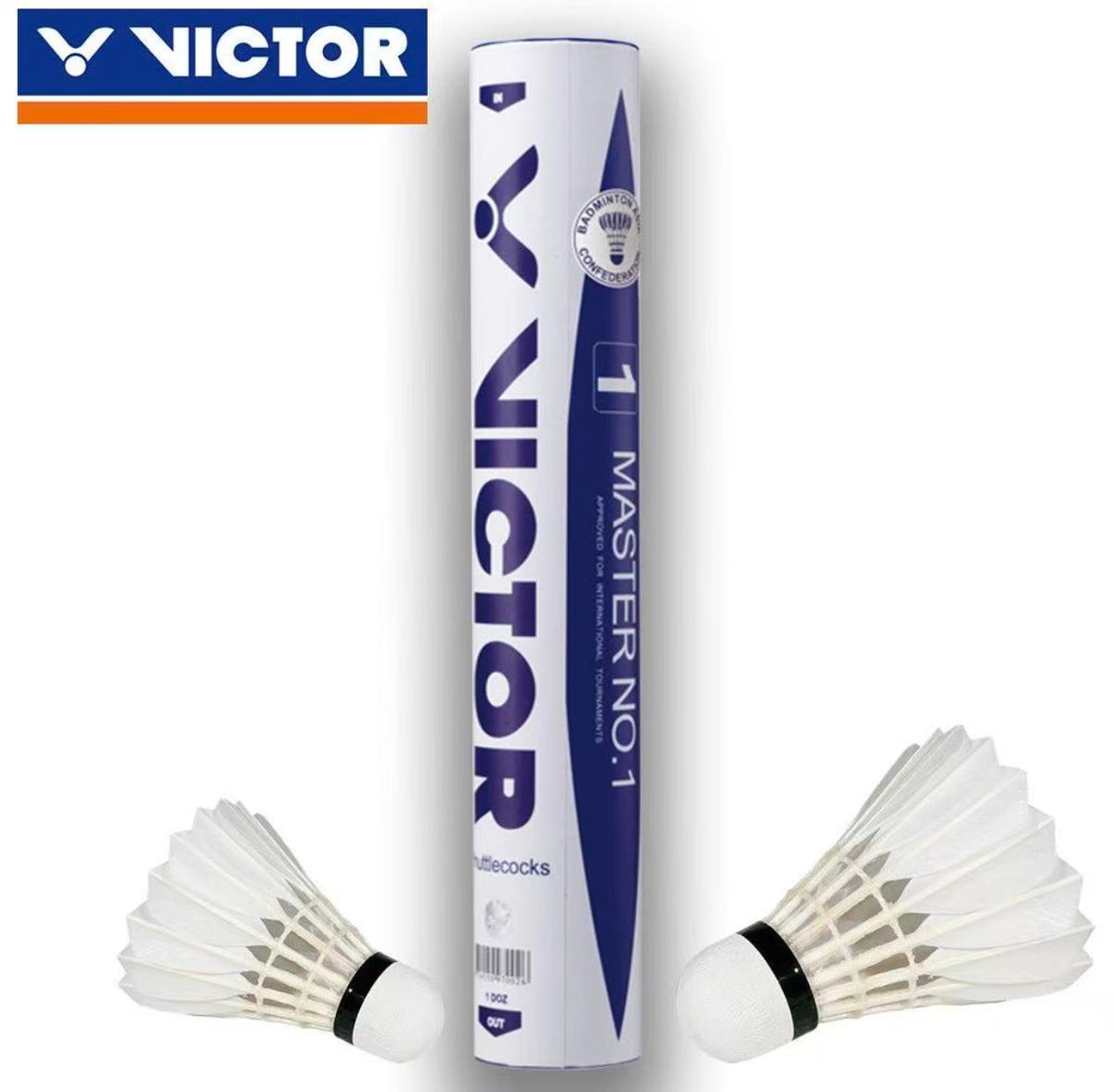 VICTOR Master No.1 Goose Feather Badminton Shuttlecocks – 12PCS