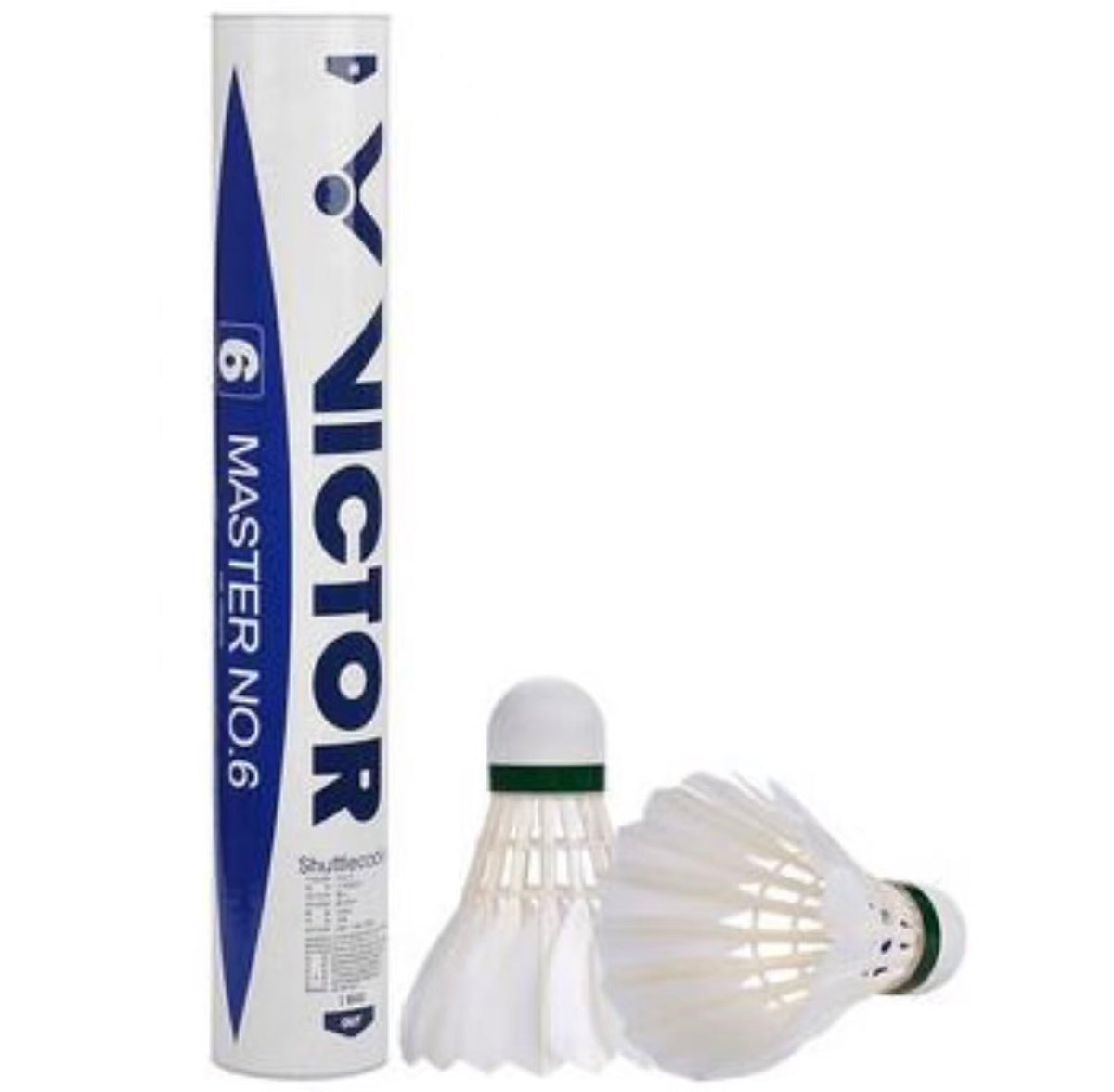 VICTOR Master No.6 Speed 77 Badminton Shuttlecocks – 12PCS