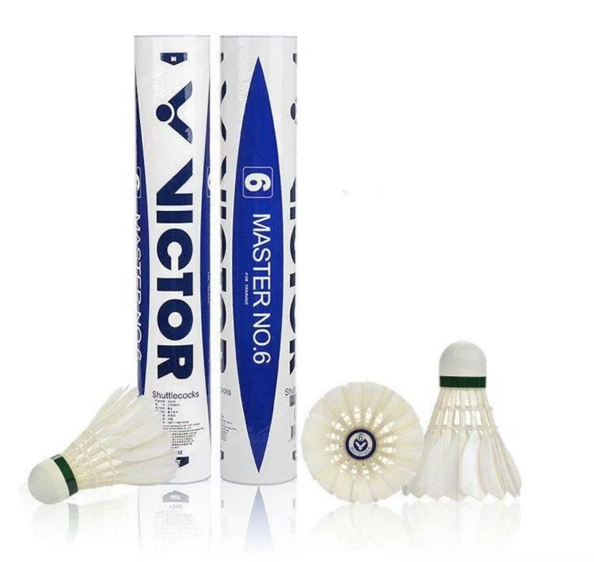 VICTOR Master No.6 Speed 77 Badminton Shuttlecocks – 12PCS