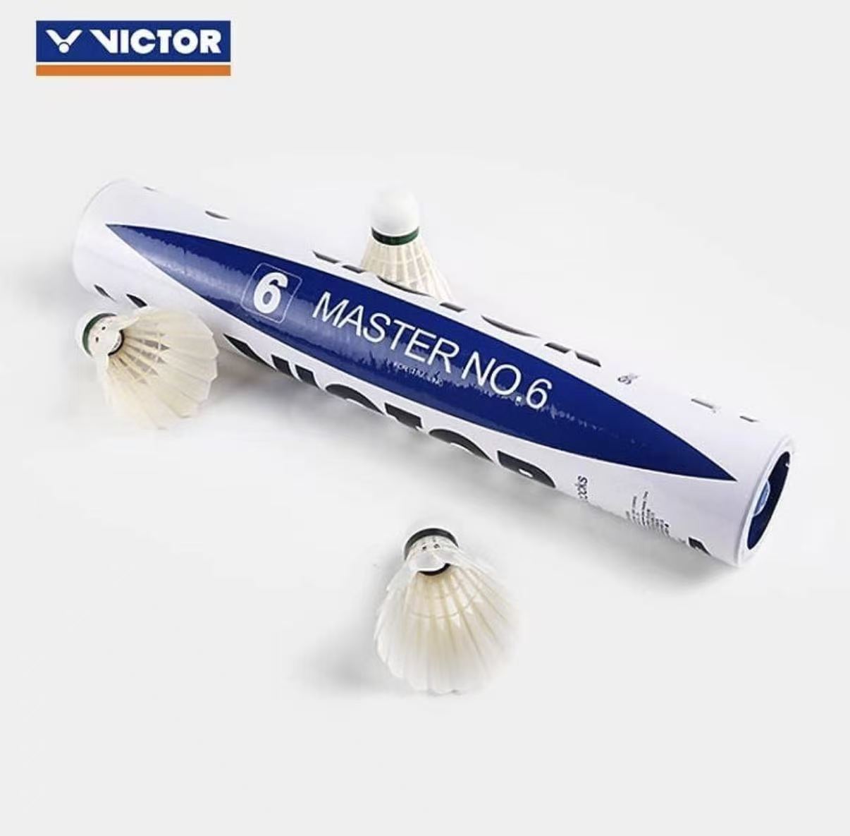 VICTOR Master No.6 Speed 77 Badminton Shuttlecocks – 12PCS