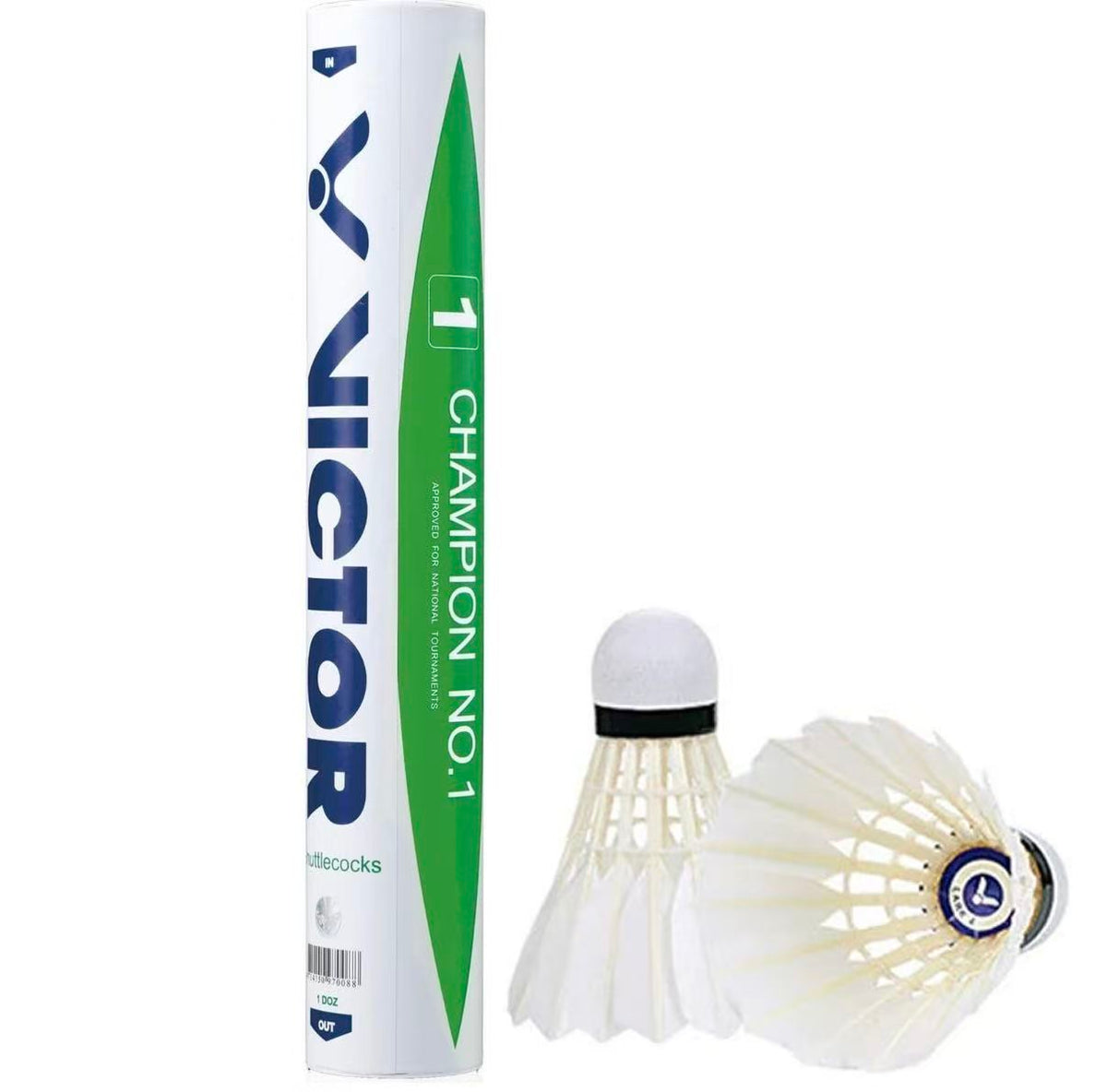VICTOR Champion No.1 Feather Badminton Shuttlecocks – 12PCS