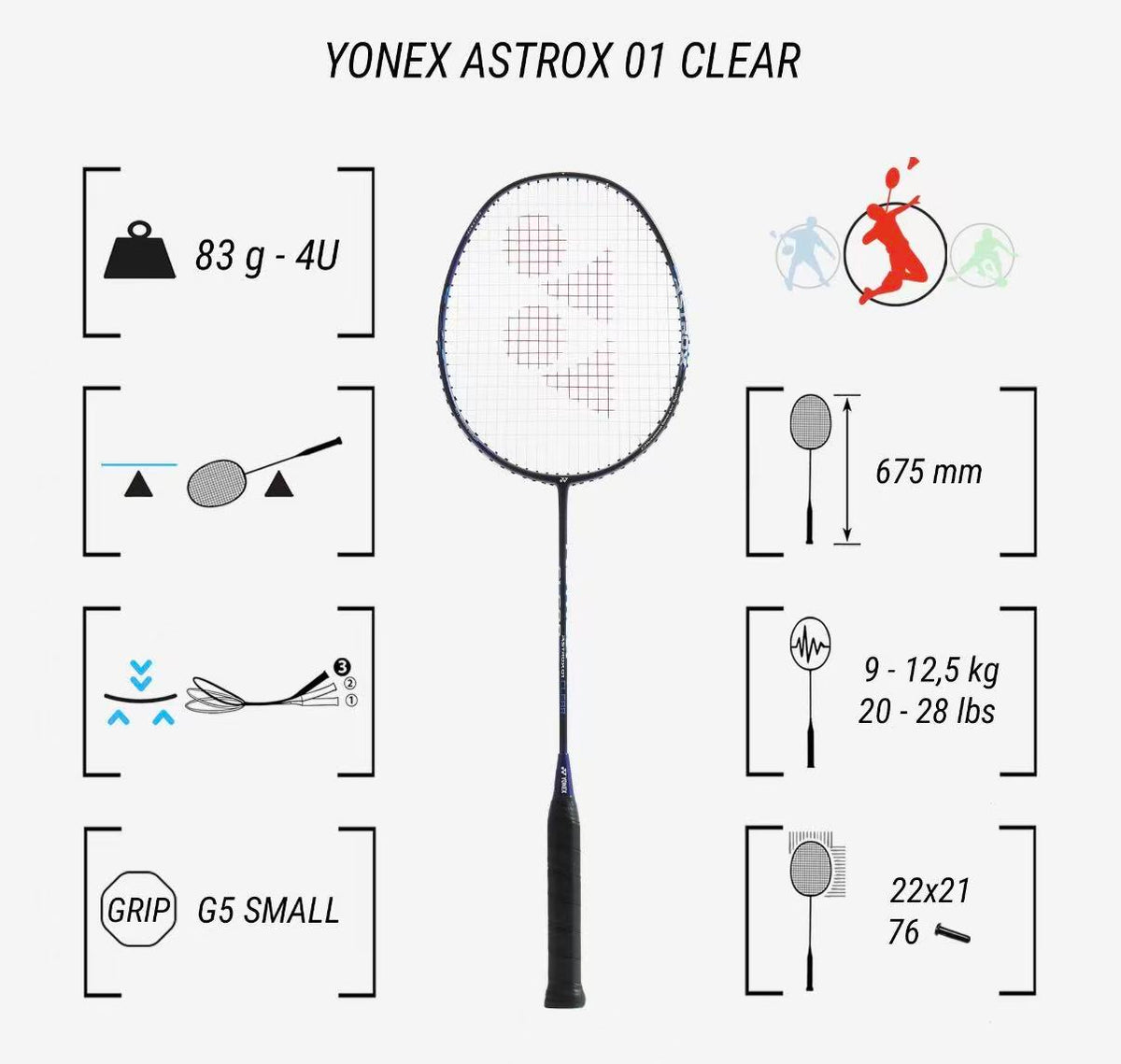 YONEX ASTROX 01 CLEAR 4U G5 Badminton Racket