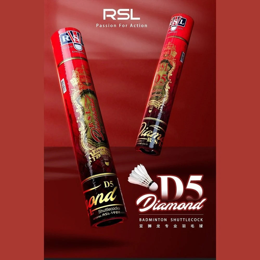 RSL D5 Badminton Shuttlecock Goose Feather Top Class