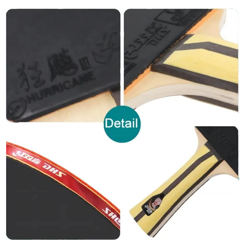 DHS 4 Star Table Tennis Bat Racket (Hurricane 3 + G888 Rubber)