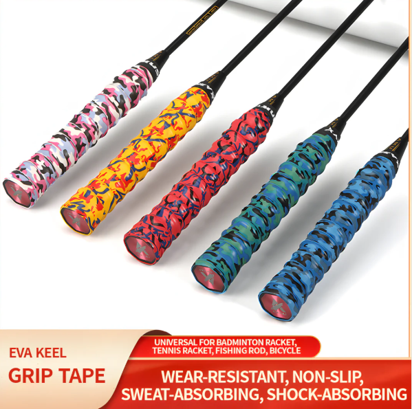 SPP Camouflage Memory Keel Racket Grip Anti Slip Super Absorbent Tennis, Badminton, Pickleball Overgrip Grip