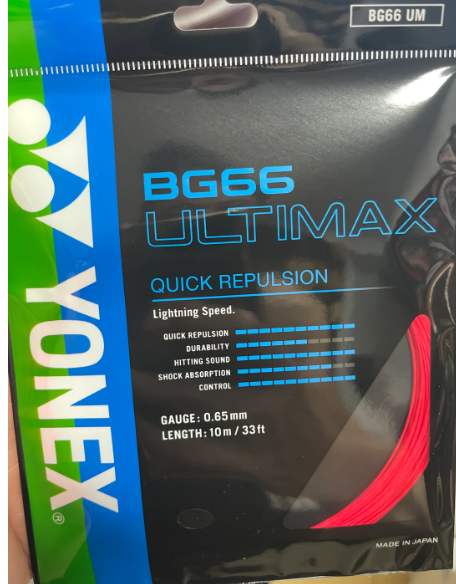 YONEX BG66 ULTIMAX Badminton String 66U
