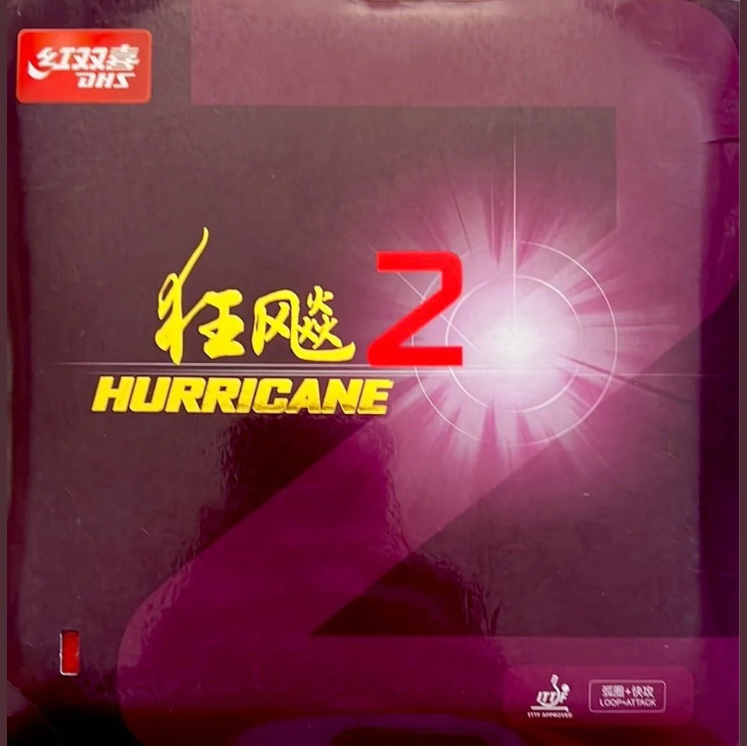 DHS Hurricane2 Pips-In Rubber With Sponge Table Tennis Rubber