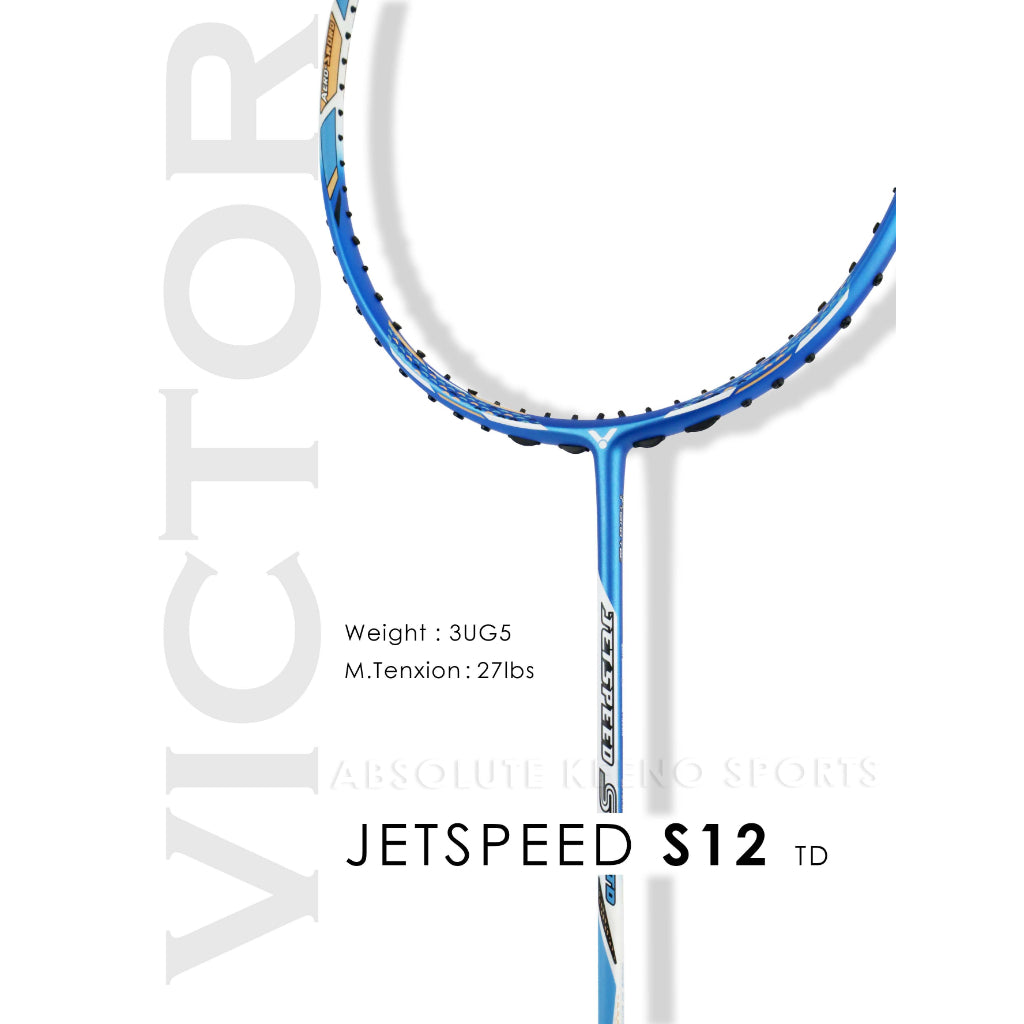 VICTOR Jetspeed S12 TD Badminton Racquet – Fast Swing, Quick Drive & All-Round Control