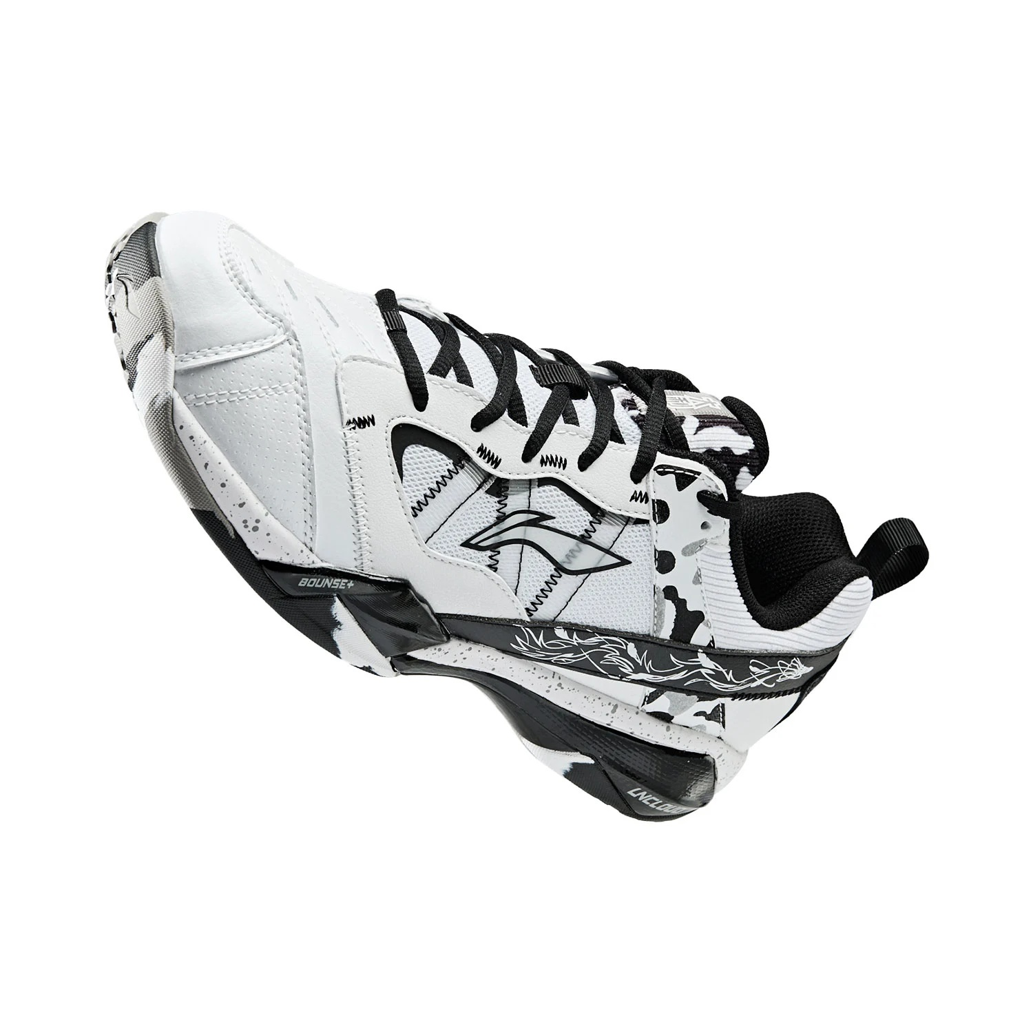 LI-NING INVINCIBLE ACE UNISEX BADMINTON SHOES - WHITE/BLACK - AYZW007-3