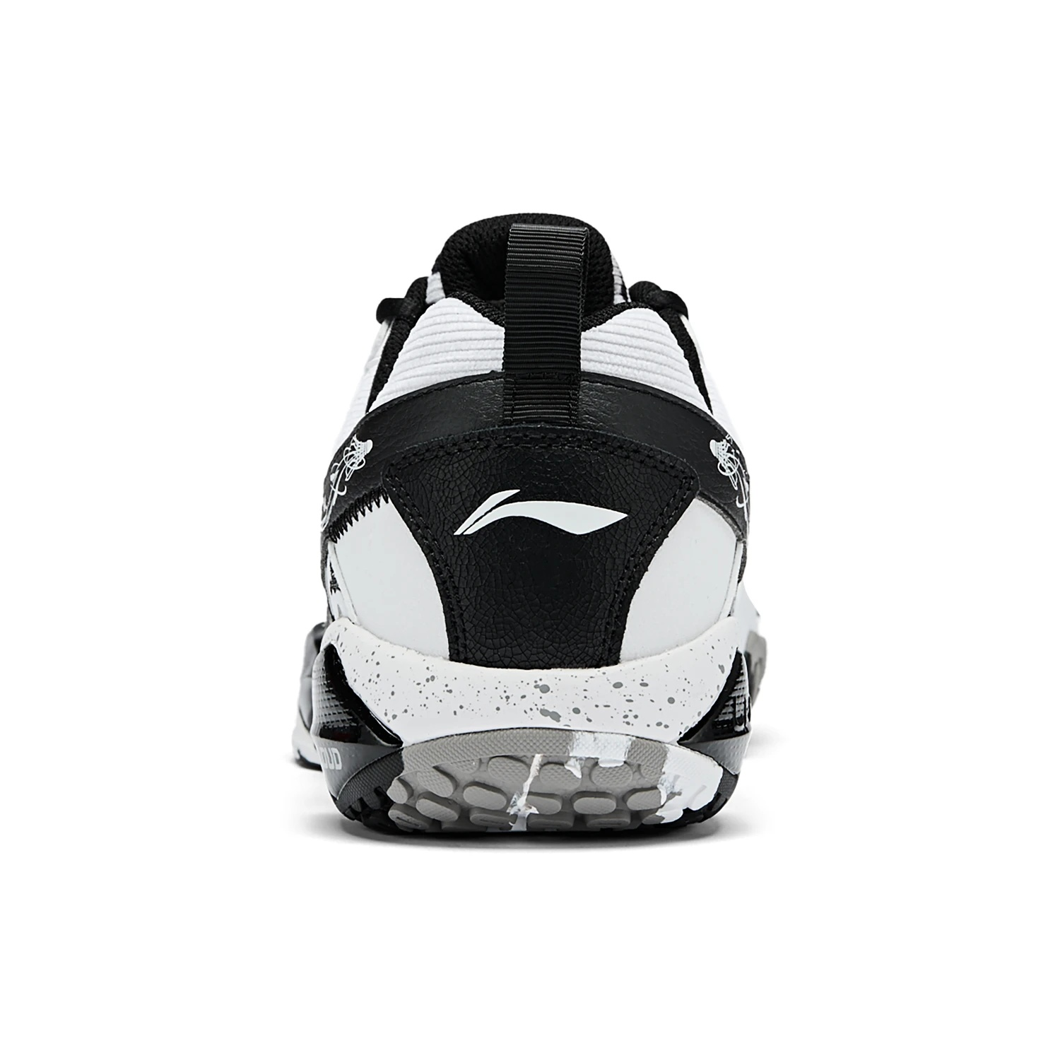 LI-NING INVINCIBLE ACE UNISEX BADMINTON SHOES - WHITE/BLACK - AYZW007-3